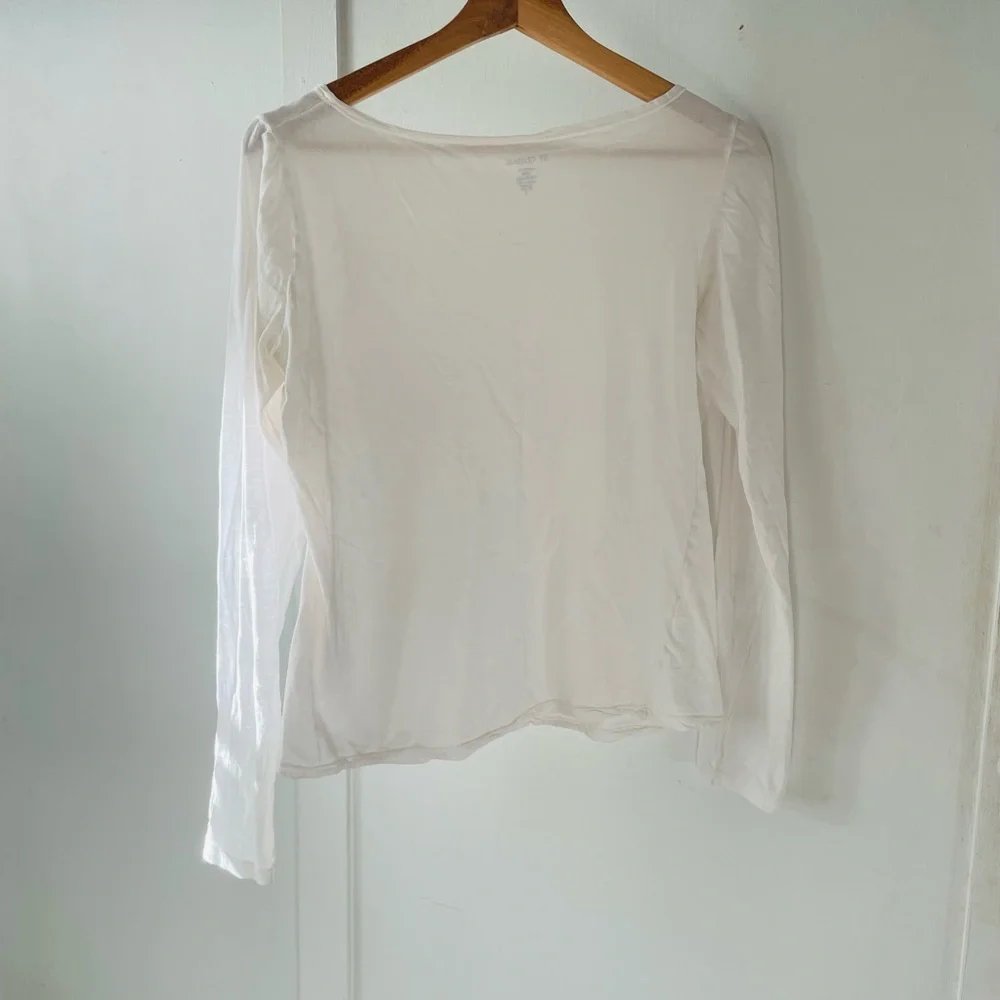 Brandy Melville white cotton boat neck top - Picture 2 of 3